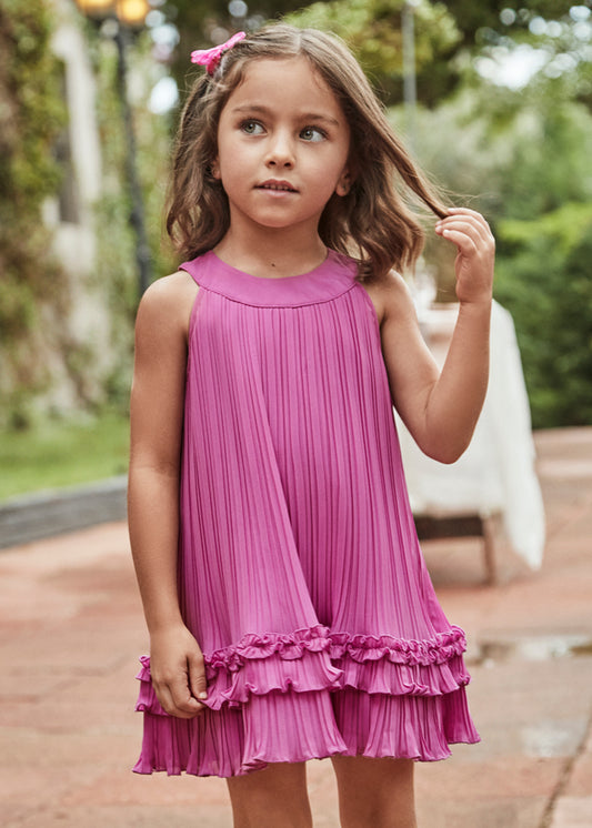 Orchid pleated dress