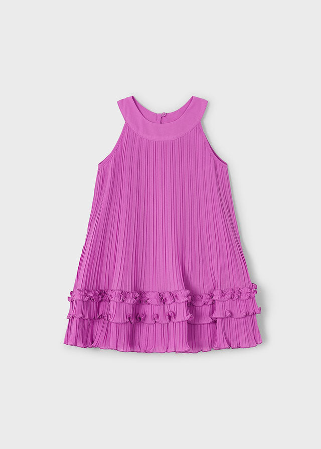 Orchid pleated dress