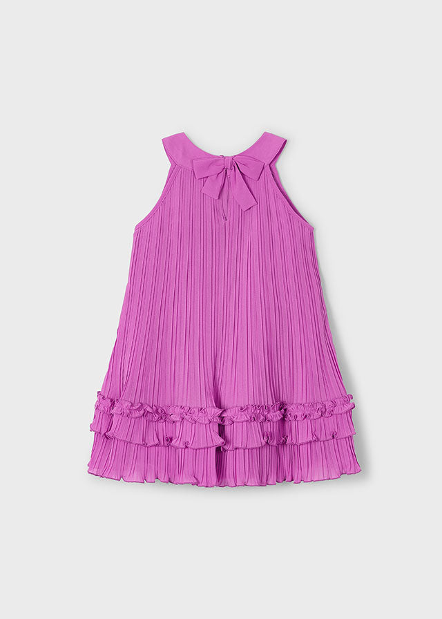 Orchid pleated dress