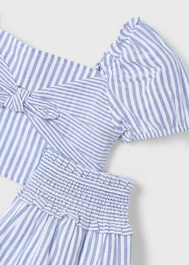 Indigo Striped skirt set