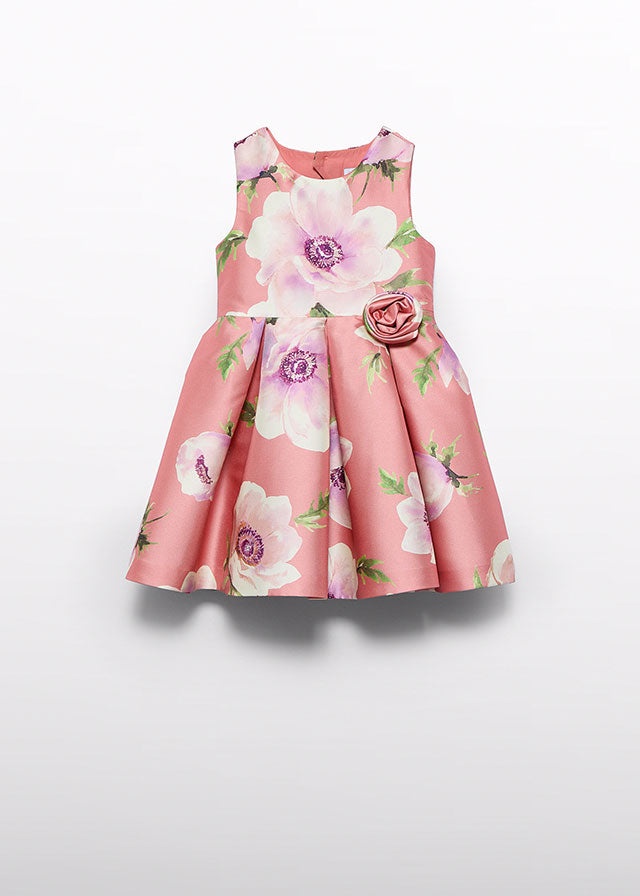 Stamp mikado dress blush