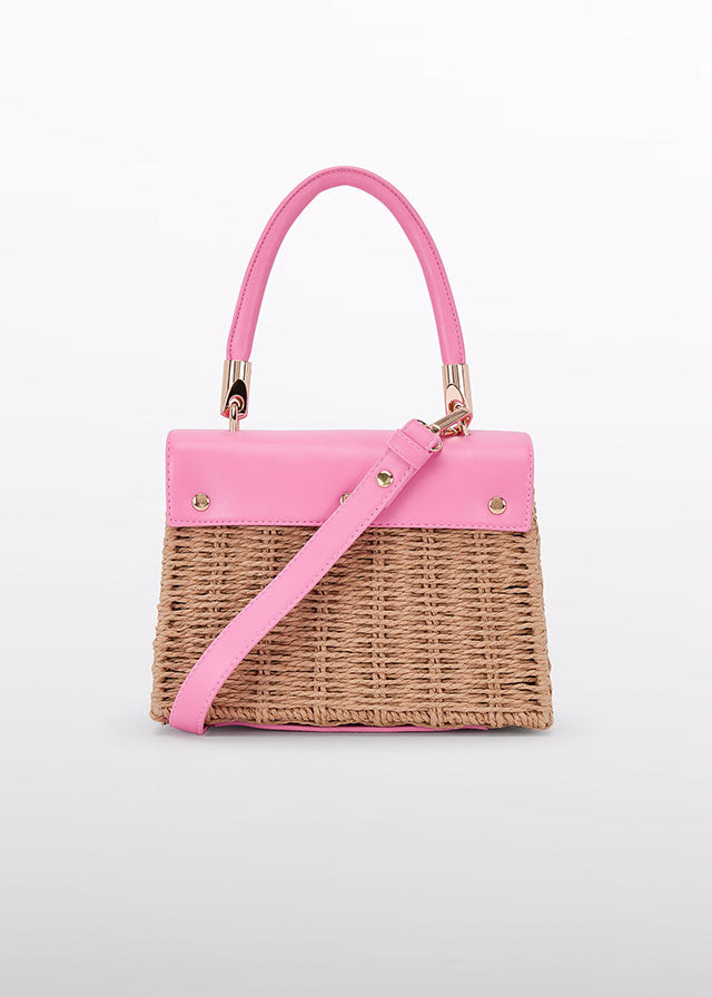 Fuschia Combined basket handbag