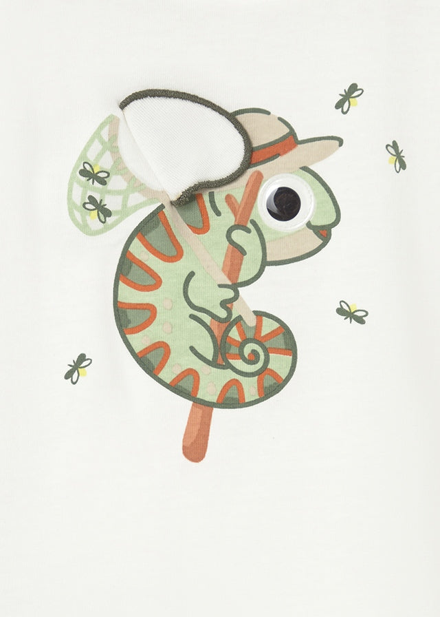 1004- Cream shirt appliqué