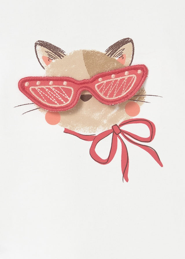 1080- White 	S/s printed t-shirt