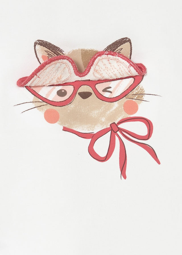 1080- White 	S/s printed t-shirt