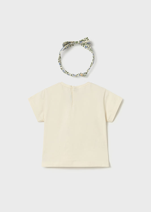 1081- Bone S/s t-shirt w/ headband