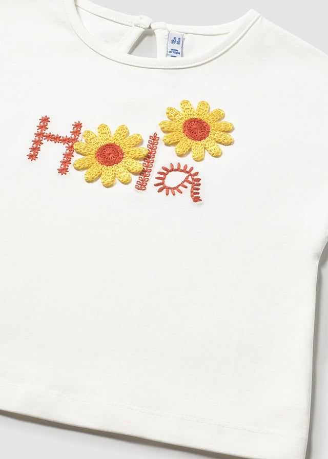 1084- Natural HOLA tshirt