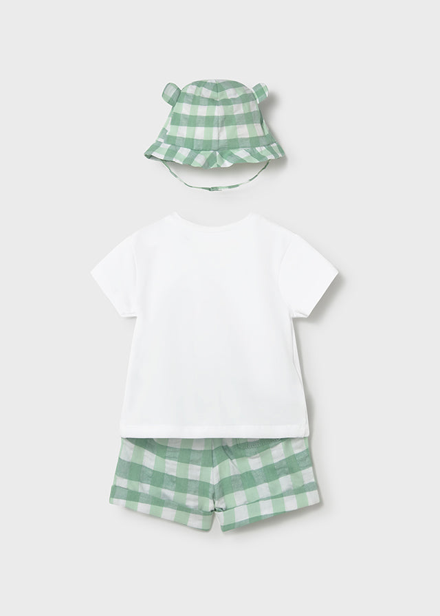 1276- Apple shorts and hat set