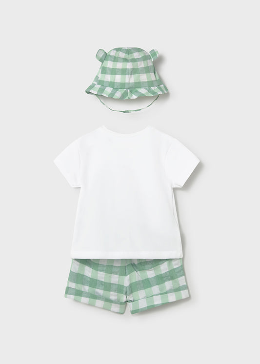 1276- Apple shorts and hat set