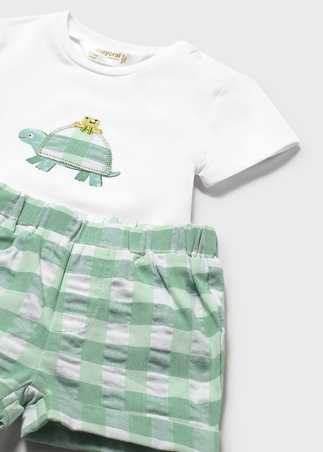 1276- Apple shorts and hat set