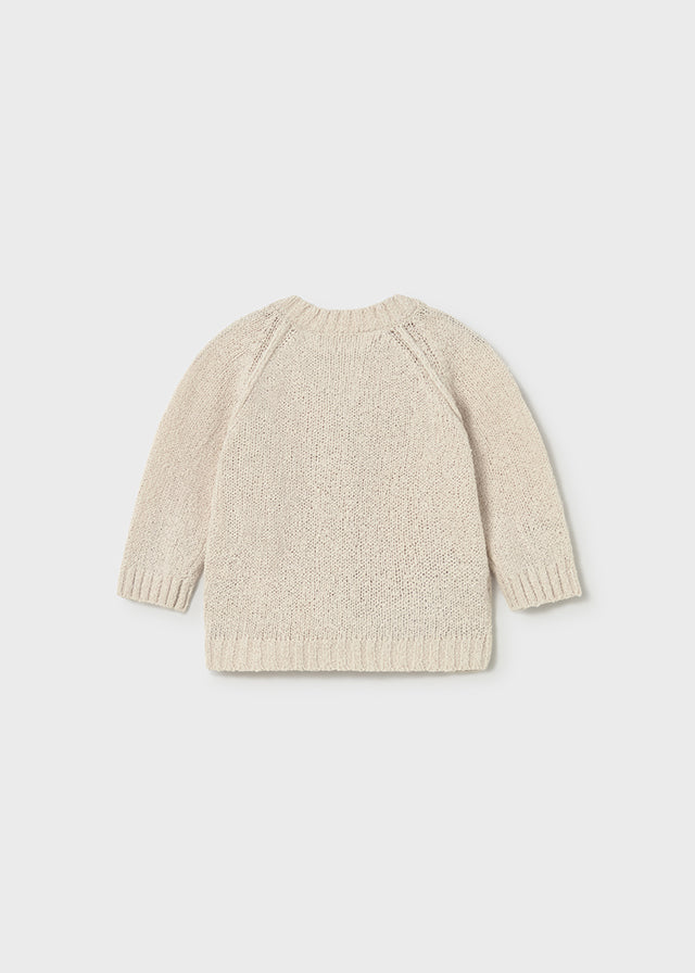 1306- beige knit cardigan