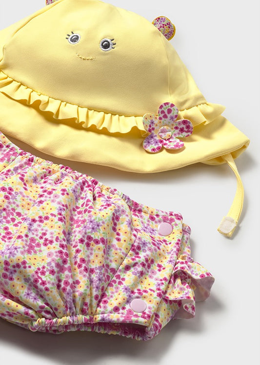 1618- rose swim diaper sun hat