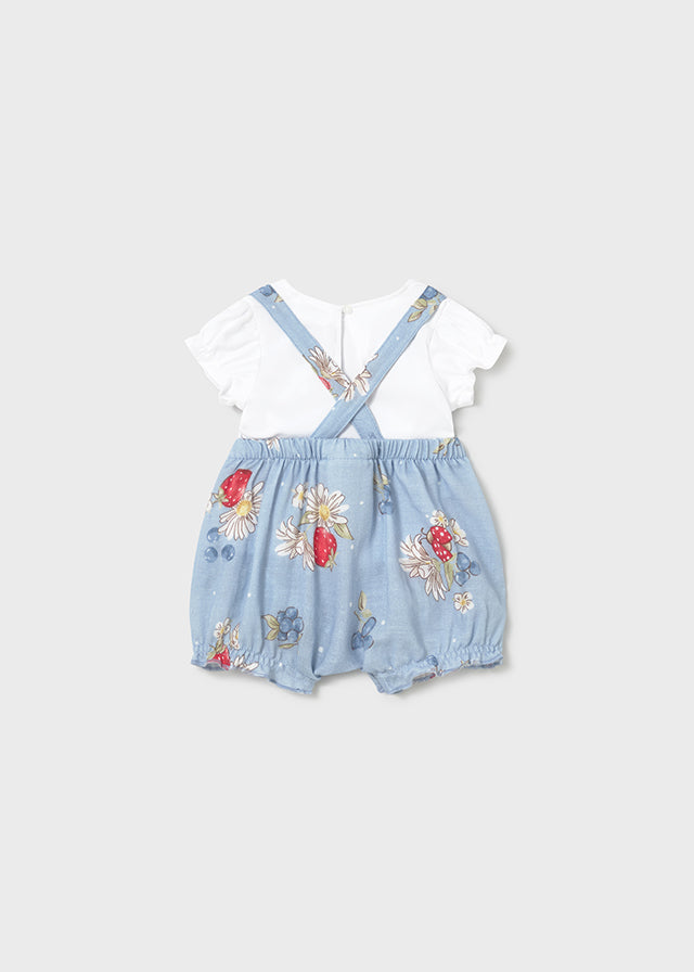 1638- baby rose romper set