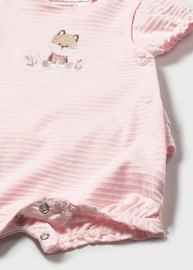 1705- set of 2 short rompers babyrose