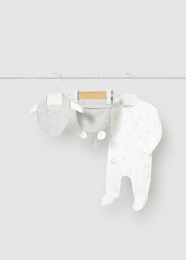 1728- White pijama gift set