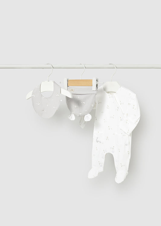 1728- White pijama gift set