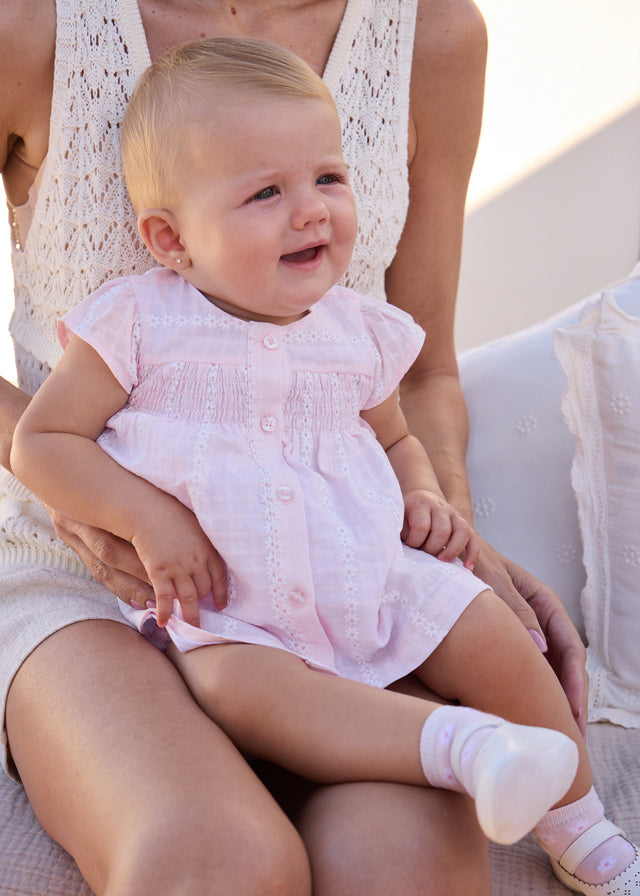 1805- baby rose chiffon dress