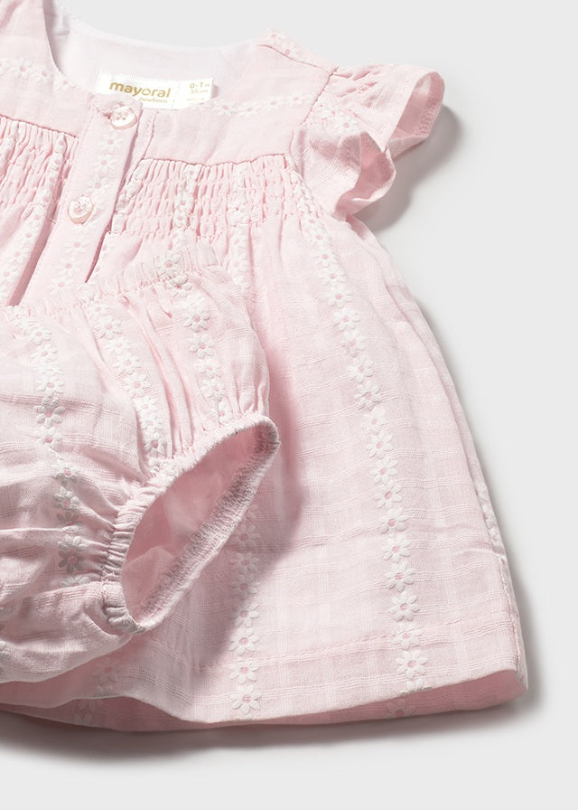 1805- baby rose chiffon dress