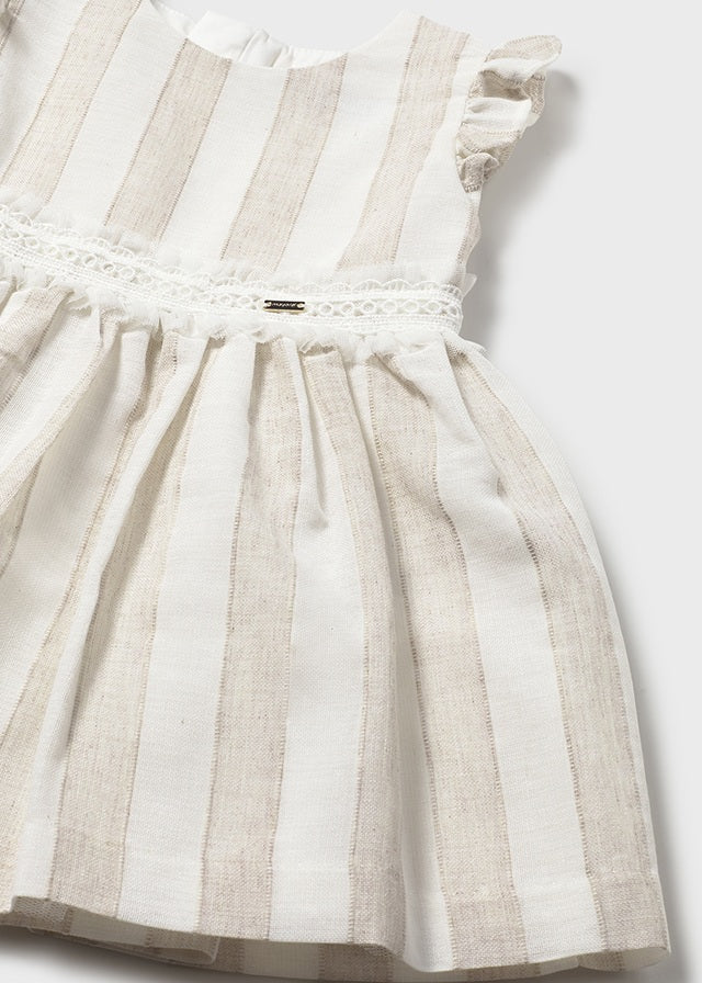 1904- hazelnut striped dress