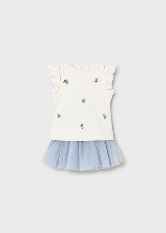 1933 - sky tulle skirt set