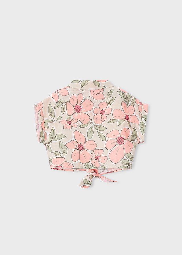 3196- tangerine blouse 2pieces