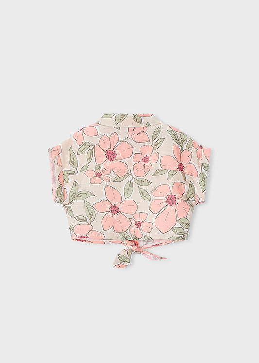 3196- tangerine blouse 2pieces