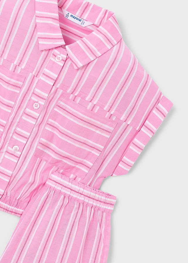3226- candy stripes shorts set