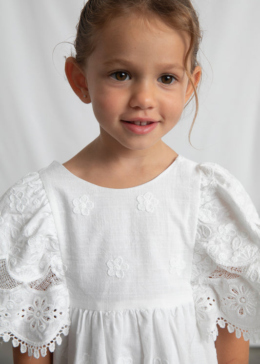 3923- White Cotton dress