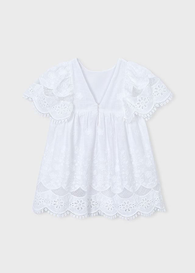3923- White Cotton dress