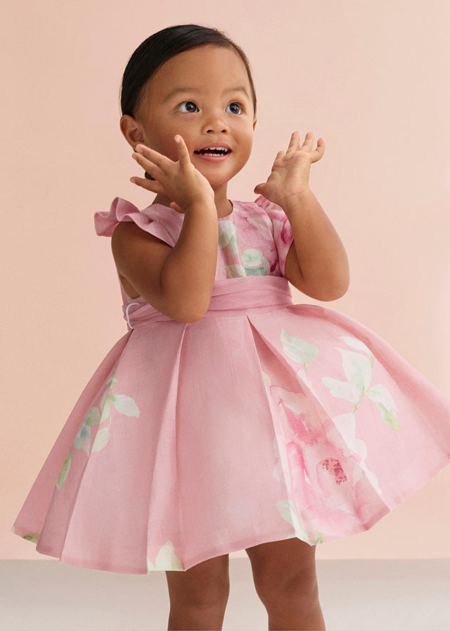 5007- Linen dress Rose