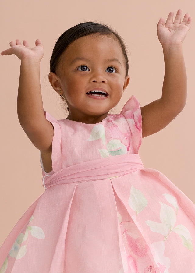 5007- Linen dress Rose