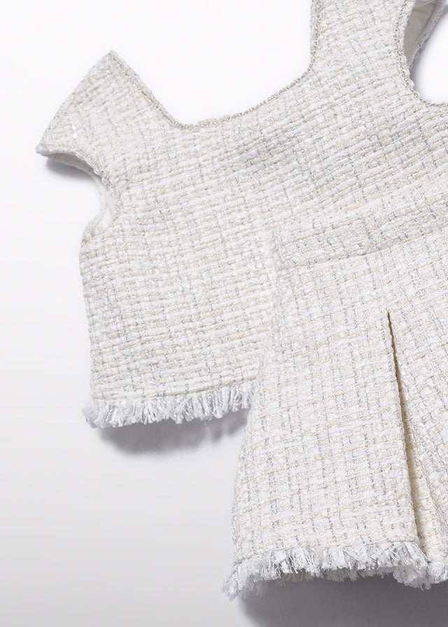 5059- cream skirt set