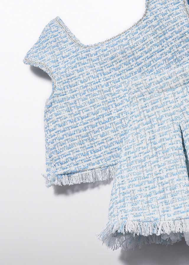 5059- sky blue skirt set