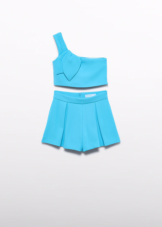 5210- Turquoise bermuda set