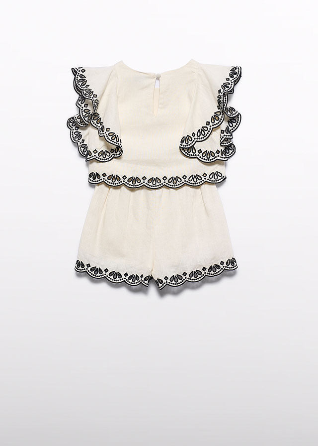 5211- Cream bermuda set