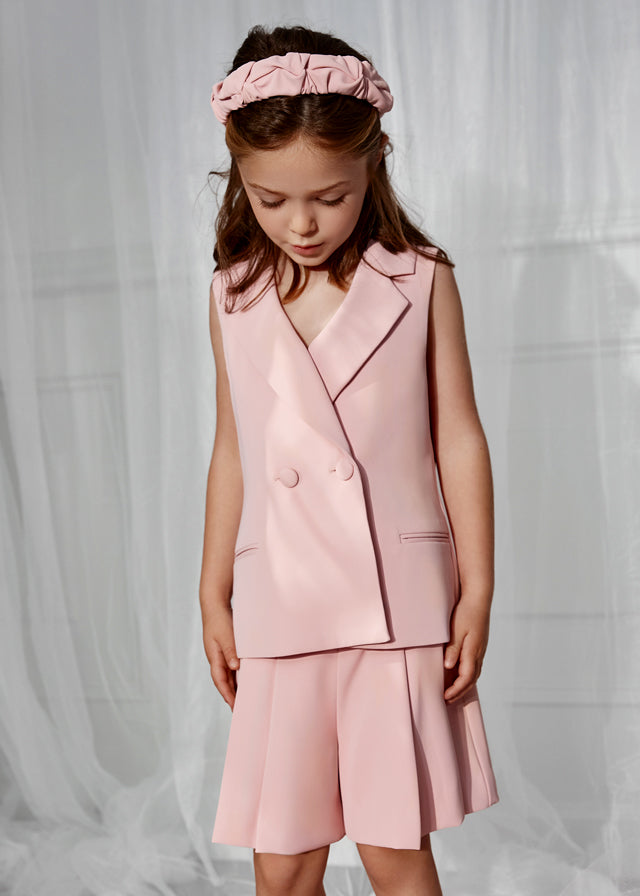 5287- Rose bermuda suit set