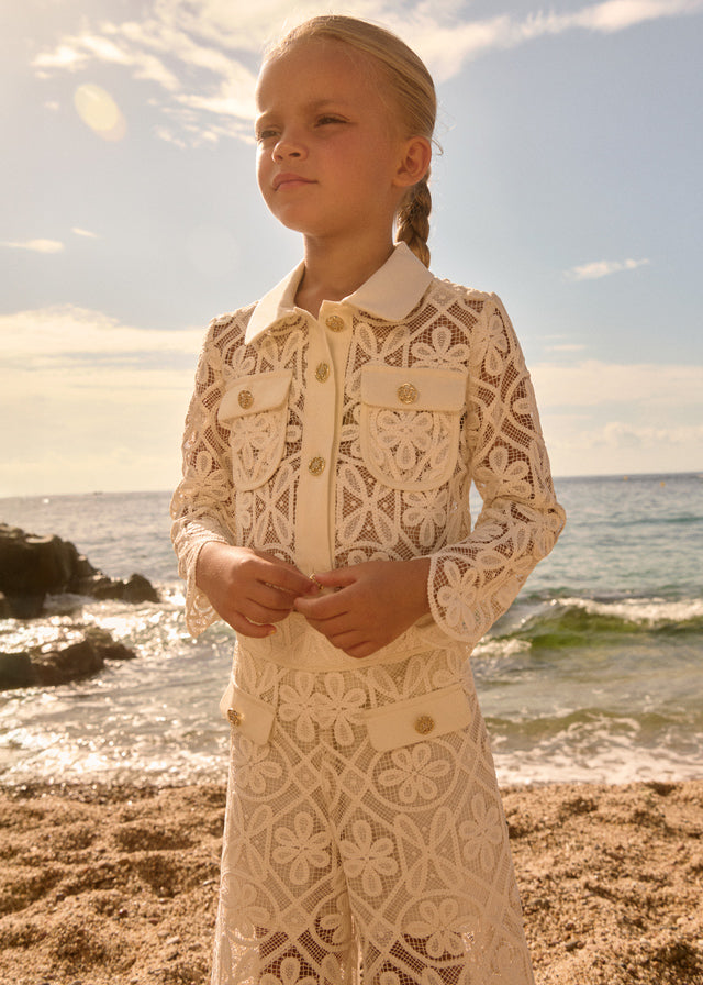 5288- cream suit set