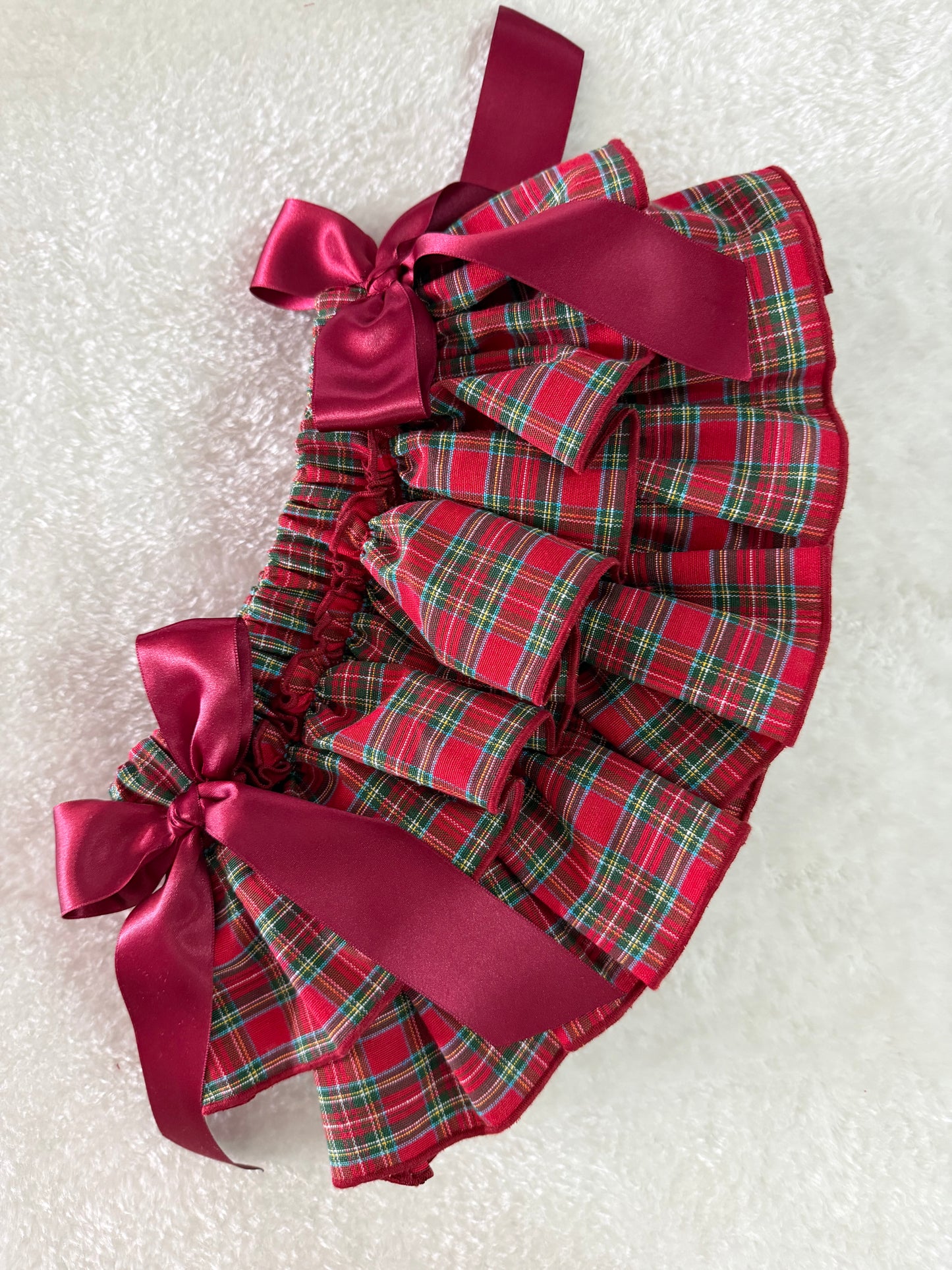 Red tartan lil bloomer - PRE ORDER