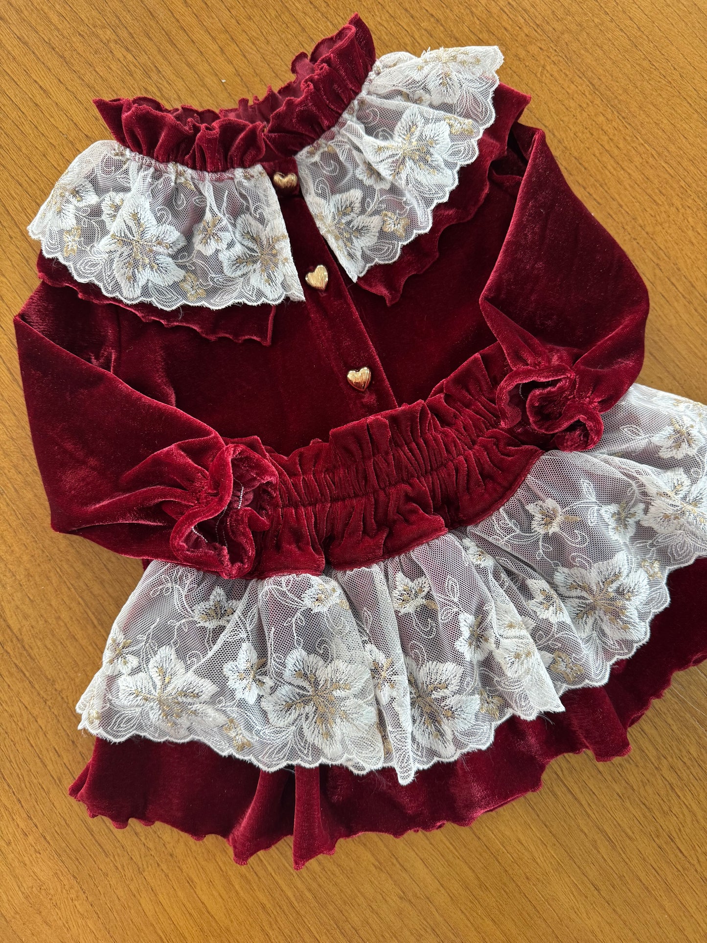 Cleo Burbundy velvet set - PRE ORDER