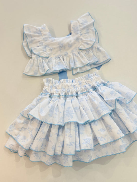 Toile de jouy céleste