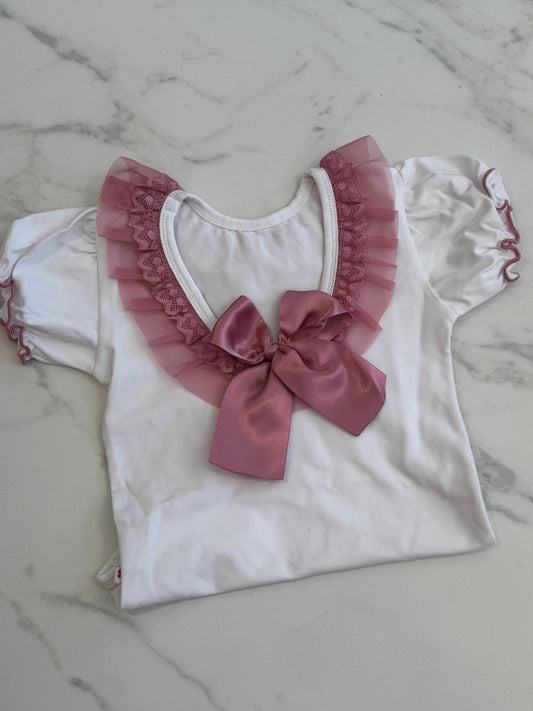 Old pink bow top