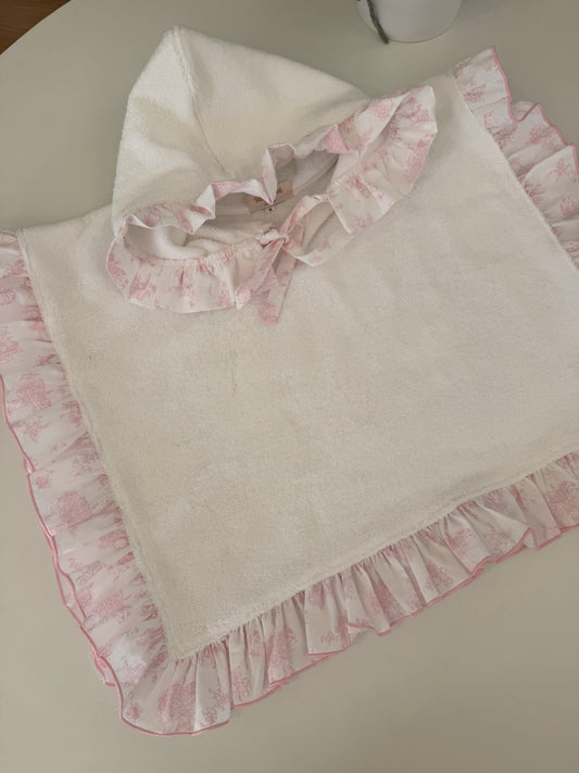 Toile de jouy Pink poncho - PRE ORDER ( begin januari )