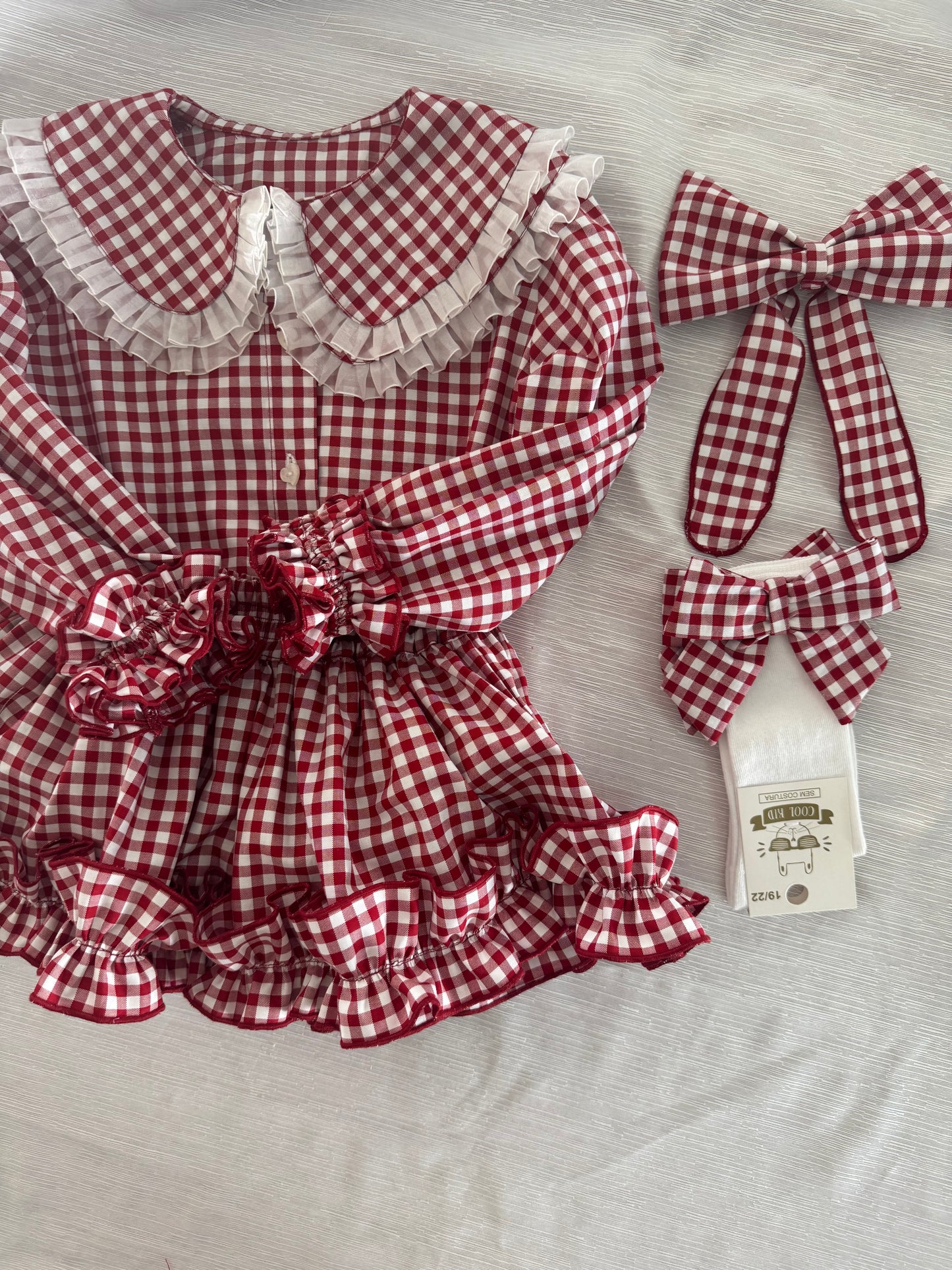 Noël vichy hairbow