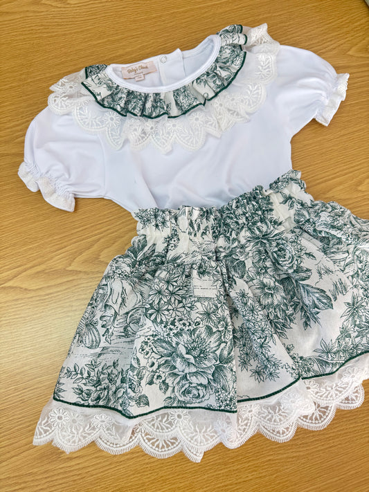 Toile de jouy green set