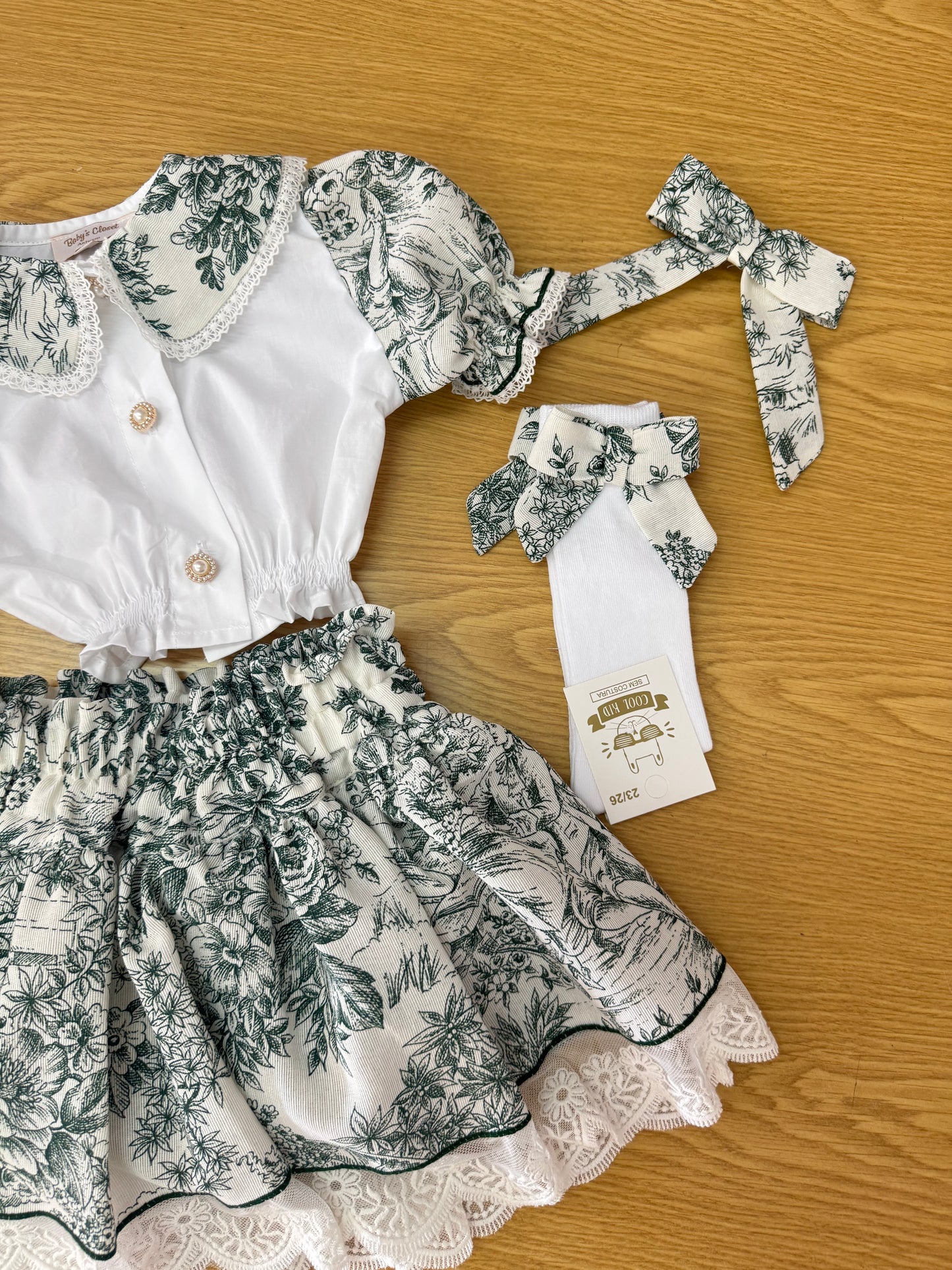 Toile de jouy green Socks - PRE ORDER