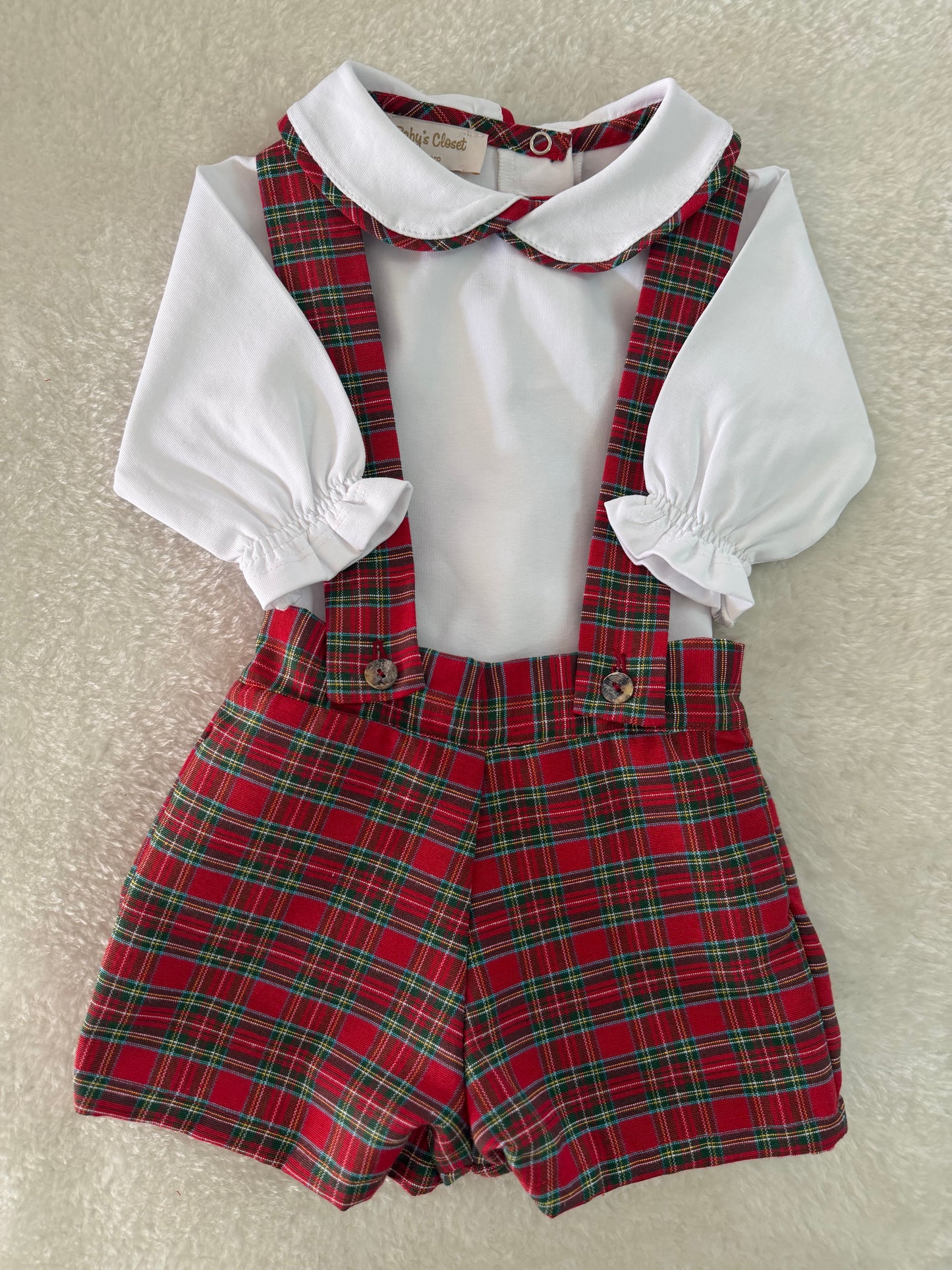 Red tartan set boys - PRE ORDER