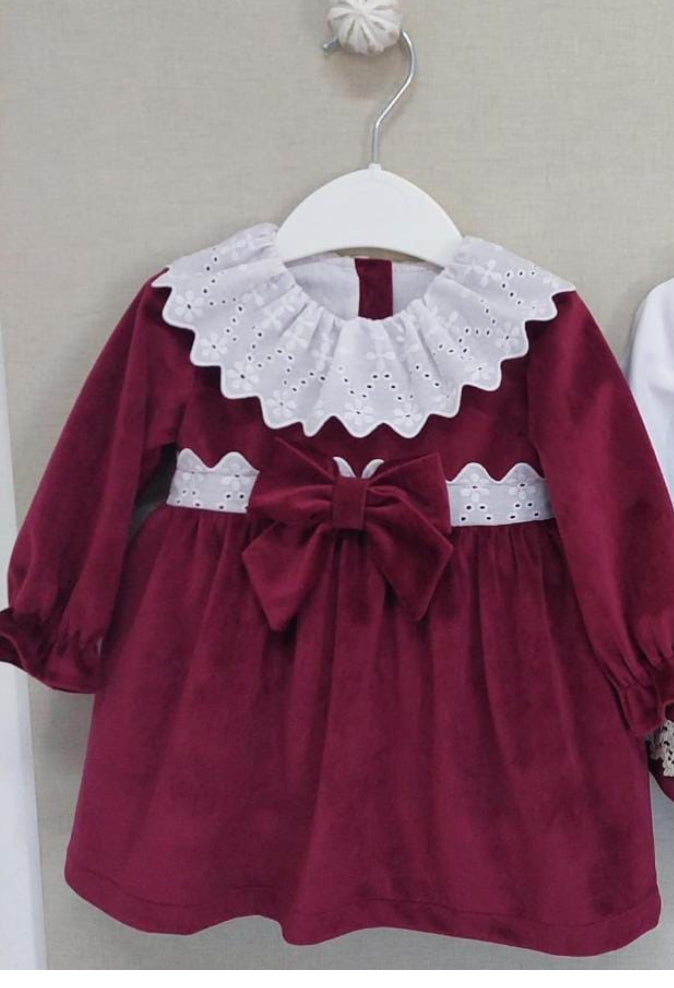 Velvet dress Bordeaux