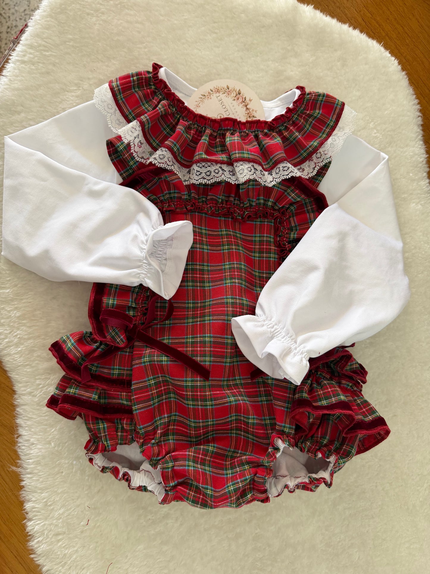 Red tartan cotton t-shirt - PRE ORDER