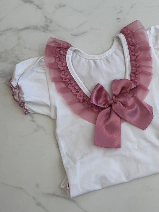 Old pink bow top