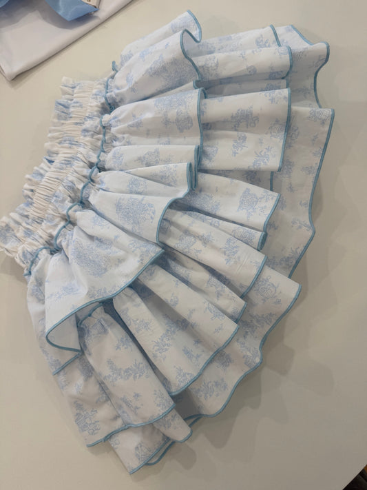 Toile de jouy céleste bloomer - PRÉ ORDER